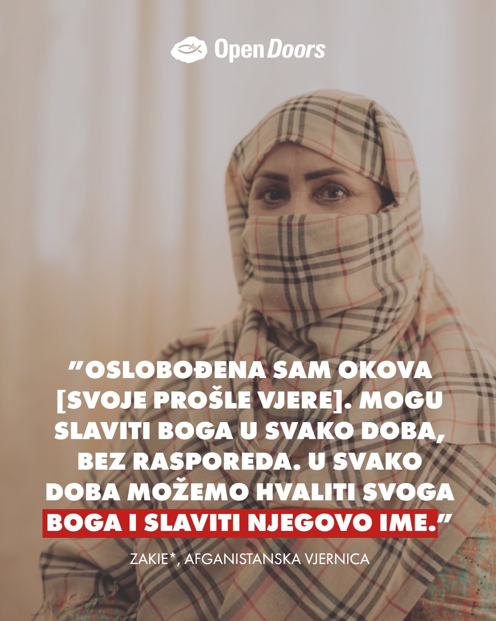 Afganistanska vjernica Zakie dijeli radost i slobodu života u Kristu