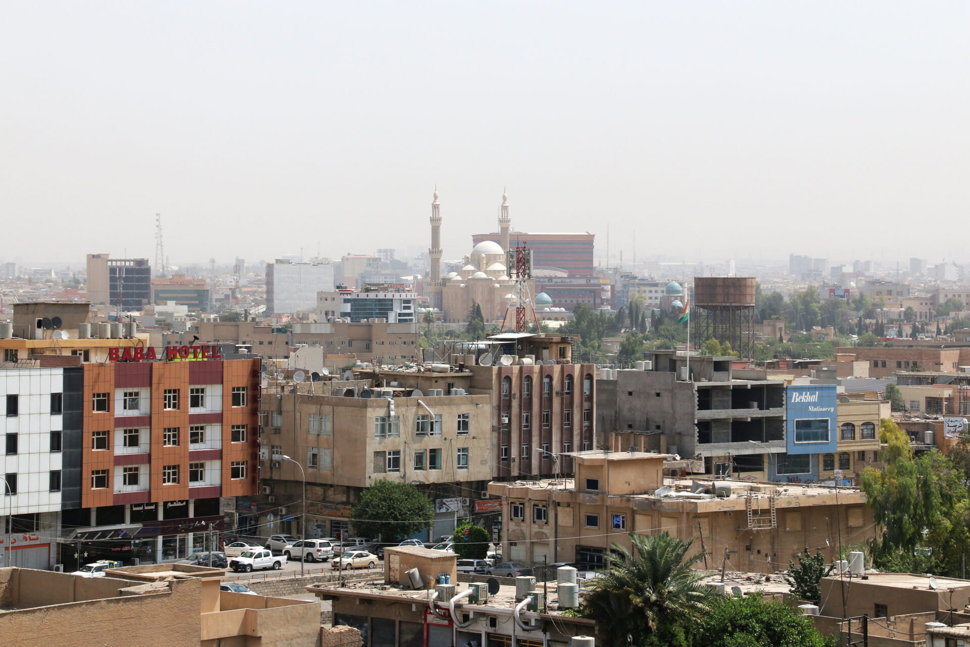 Pogled na grad Erbil, Irak.