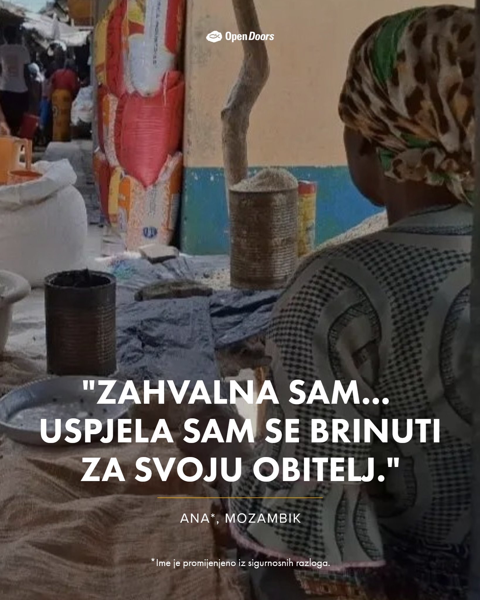 Podrška pomaže Ani iz Mozambika da se brine za obitelj unatoč teškoćama
